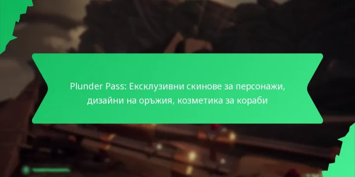 Plunder Pass: Ексклузивни скинове за персонажи, дизайни на оръжия, козметика за кораби