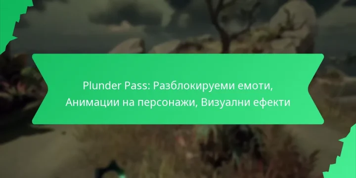 Plunder Pass: Разблокируеми емоти, Анимации на персонажи, Визуални ефекти