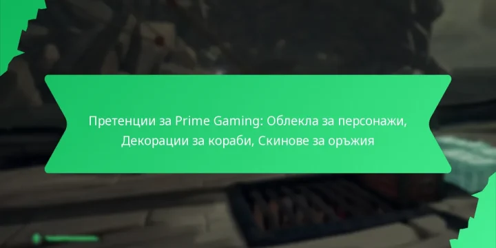 Претенции за Prime Gaming: Облекла за персонажи, Декорации за кораби, Скинове за оръжия