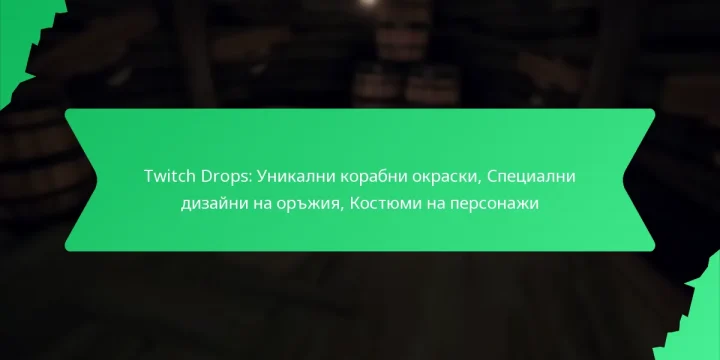 Twitch Drops: Уникални корабни окраски, Специални дизайни на оръжия, Костюми на персонажи